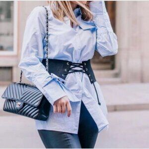 Zara Denim Corset with Laces